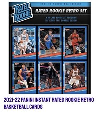 2021-22 Panini Instant Rated Rookie Retro NBA Basketball 45-Card Set Sealed RC