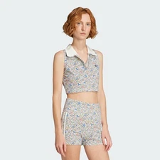 adidas women adidas Originals x Liberty London Sleeveless Crop Polo