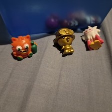 3x Moshie Monstors Figureines 2011 Including Rare Golden Peppy Figure