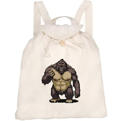 Canvas Rucksack / Backpack ''Gorilla Pixel Art'' (RK00031484)