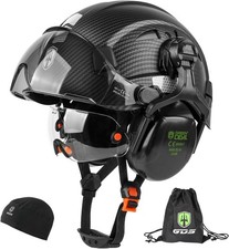 Hard Hat Safety Helmet with Visor  Ear Muffs, ANSI Z89.1