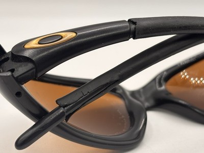 Oakley Straight Jacket (1999) Sunglasses Black Frame Orange Lens
