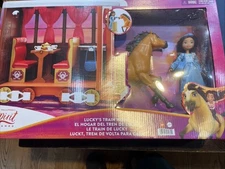 New Spirit Untamed Lucky's Train Home Playset With Lucky Doll Train Play Pieces
