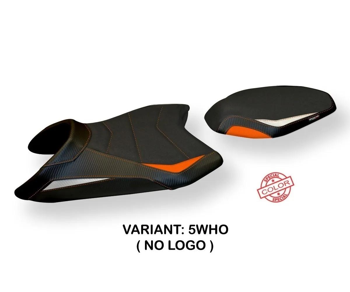 Seat saddle cover Feltre 1 Ugrip White - Orange TPZ KTM 790 DUKE 2018 2020 ml