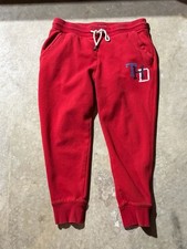 Tommy Hilfiger Red TH Logo Jogger Sweatpants Size M
