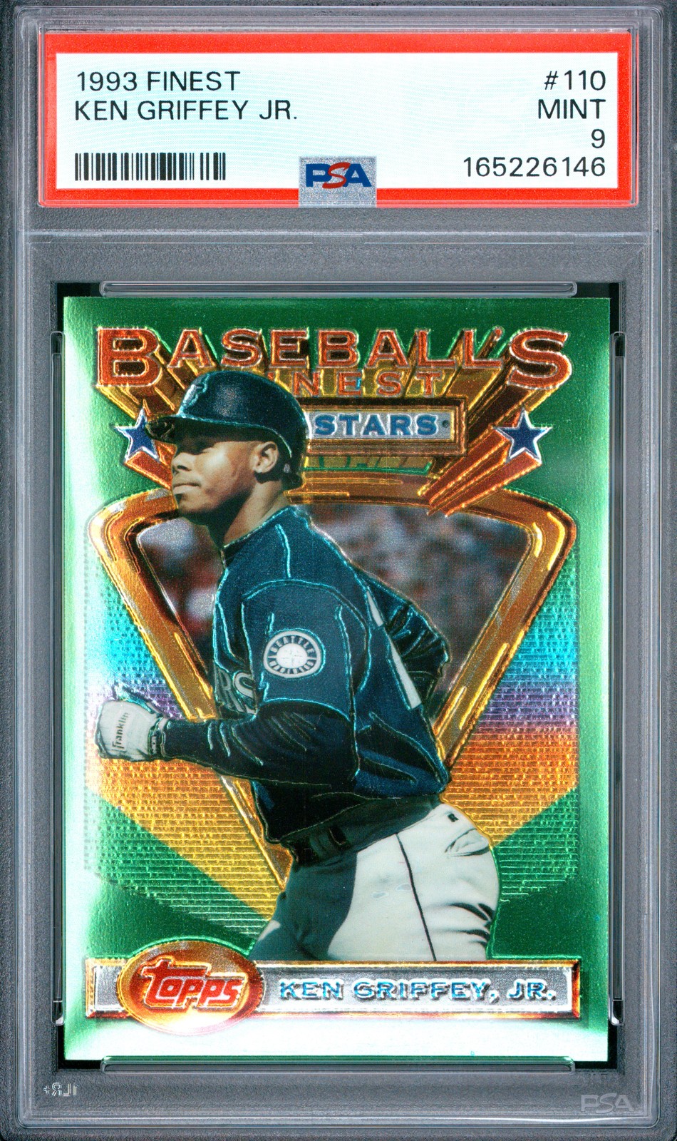 1993 FINEST #110 KEN GRIFFEY JR. PSA 9 view 1