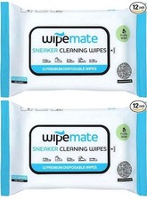WIPEMATE Disposable Sneaker Sole Cleaner Premium Cleaning Wipes 24 Count 2 PACK