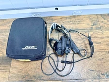 AS IS FOR PARTS OR REPAIR Bose Aviation A10 Dual GA Plugs Headset AHX-32-01 Y65