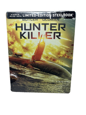 Hunter Killer Limited Edition Steelbook Blu-Ray Digital 4K Ultra HD