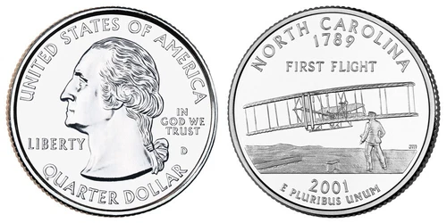 2001-D 50 State Quarters North Carolina — photo from the most recent tracked eBay sale