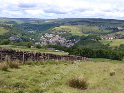 Photo 6x4 Path off the moor Hebden Bridge Footpath dropping down the last c2011