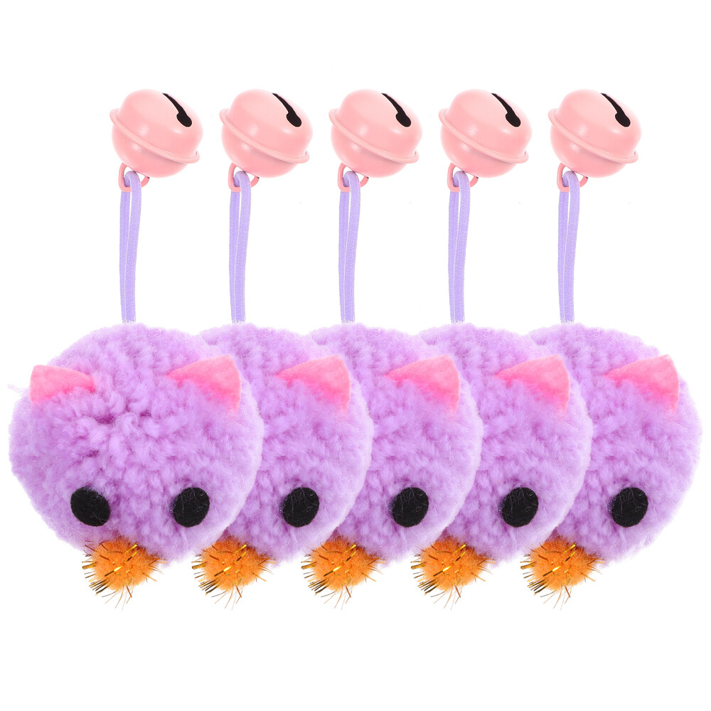 5Pcs Cat Toys Mouse Pet Mouse Toys Pet Antiboring Toys Mice Shaped Cat