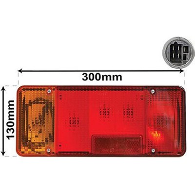 VAN WEZEL 2810925 Heckleuchte Rückleuchte Links für CITROËN C25 Pritsche/Fahrges