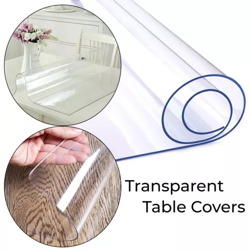 Plastic Clear Non Slip Office Chair Desk Mat Floor Computer Carpet PVC Protector - Picture 1 of 14