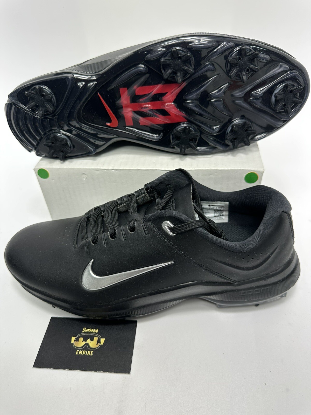 Nike Air Zoom TW20 Tiger Woods Golf Cleats Shoes Black CI4510001 Mens
