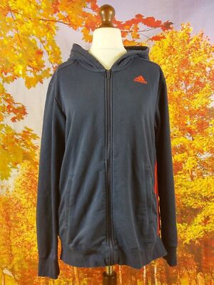 Adidas Sport Essentials Hoodie blau mit durchgehendem Reißverschluss. UK Herren Gr. Medium