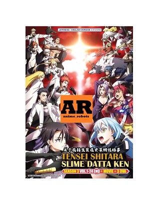 Eng dub of Tensei Shitara Slime Datta Ken Season 3(1-24End+Movie+3 OVA)Anime DVD