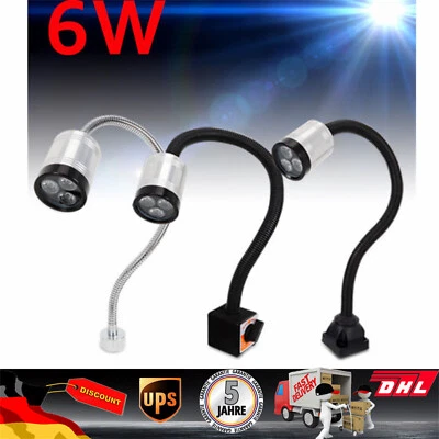SENDERPICK CNC Maschinenlampe Magnetische LED Arbeitsleuchte Schwanenhals/Flexibel Lamp 6W