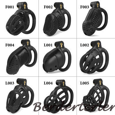 Sissy 3D Print Bee-hive Design Breathable Cage Lock Rings Male Chastity Devices