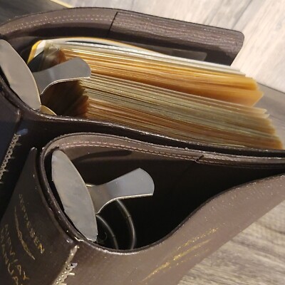 Vintage Jeppesen Airway Manual Binder With Chart NOTAMs & Leather