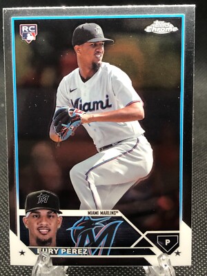 EURY PEREZ 2023 TOPPS CHROME**BASE**#USC100 MARLINS (RC)