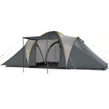Skandika Daytona 6 Person Man Family Dome Tent Mosquito Mesh Camping Grey New