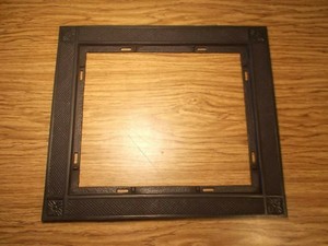Antique Metal Cast Iron Black Floor Grate Frame Or Repurpose