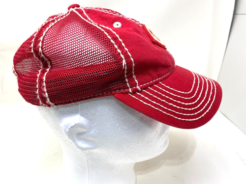 Baseballmütze CINCINNATI REDS verstellbar rot Used-Look Nähte MLB sehr guter Zustand - Bild 4 von 4