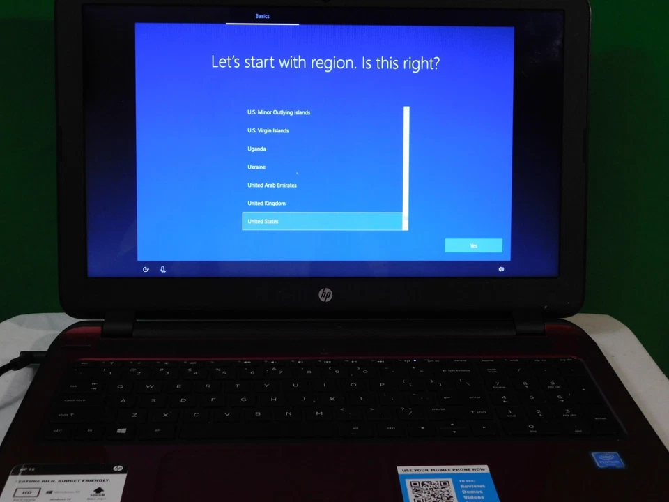 HP 15-F272WM 15.6" Laptop | Intel Pentium N3540 | 8GB RAM | 500GB HDD | Windows  - Image 3 of 4
