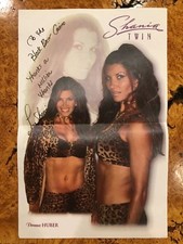 Shania Twin  beautiful  Hand signed autograph on tall poster