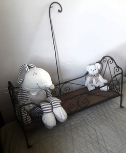 Détails Sur Ancien Lit A Poupée 1900 Fer Forgé