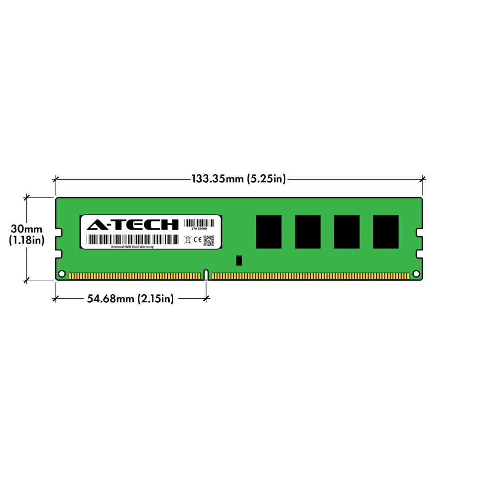 A-Tech 8GB Kit 4x 2GB PC3-10600 Desktop DIMM DDR3 1333 MHz Non-ECC Memory RAM - Image 3 of 4