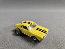 Aurora Thunderjet Tjet AMX - Lemon Yellow HO Slot Car Wheel Wells Cut