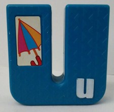 Sesame Street Replacement Letter Tyco Plastic Block Letter U Textured