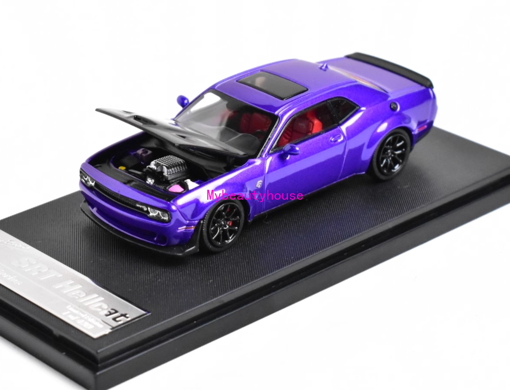 SH 1:64 Purple Carbon SRT Hellcat Muscle Sports Model Diecast Metal Car