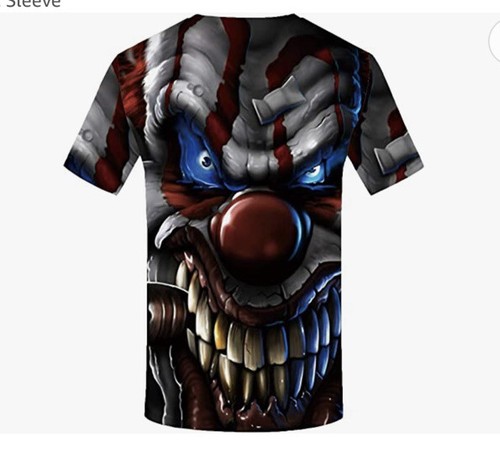 Clown T-Shirt Size 2XL Black/Multi Color New Without Tags - Picture 2 of 4