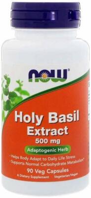 NOW FOODS, HOLY BASIL EXTRACT 500mg 90 Veg. Kapseln SUPER PREIS