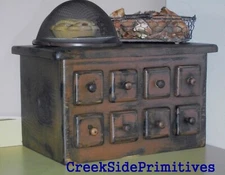 Primitive Farmhouse Wood Toaster Cover 15" W x 9 3/4" D x 10" T