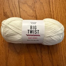Joann Big Twist Baby Bunny Yarn, Vanilla Cake, Super Fine, New, Discontinued 