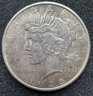 1925 Peace Silver Dollar $1 Coin No Mint Mark 90% Silver Circulated Ungraded