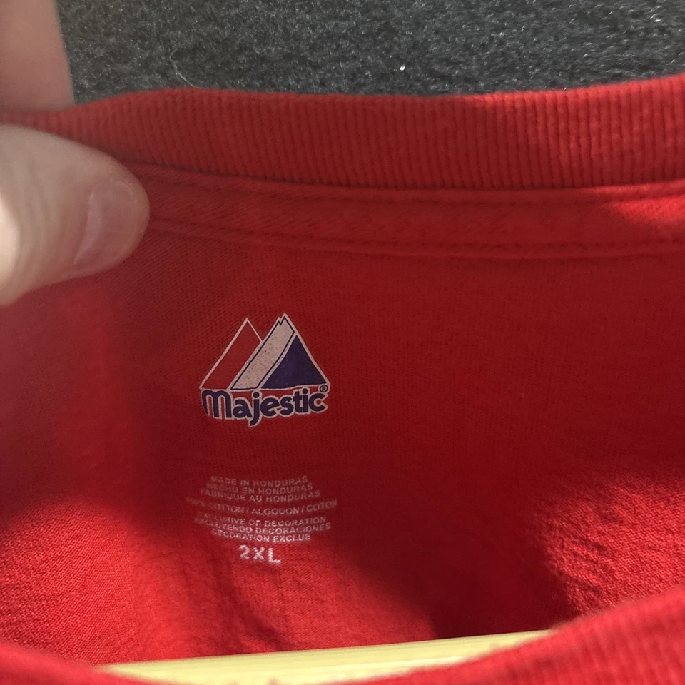 Camisa Joey Votto Cincinnati Reds Para Hombres 2XL Roja #19 Majestuosa Camiseta Manga Corta Foto 4 de 4