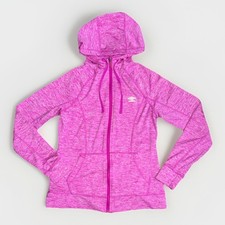 Umbro Jacket Womens Medium Hoodie Pink Full Zip Long Sleeve Pockets Activewear