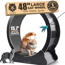48'' XL Cat Wheel Safe, Quiet Stable Exercise Wheel for Large Indoor Cats...