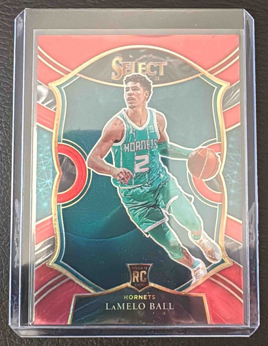 2020-21 Panini Select LaMelo Ball #63 Red Prizms 142/199 RC Concourse Hornets