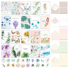 20 Pack Foiled and Glittery 5x7in Textured Boxed Sympathy Cards with Envelope...