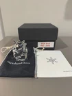 STEUBEN CRYSTAL 5524 “BULL" FIGURAL HAND COOLER, SIGNED, NEW IN BOX