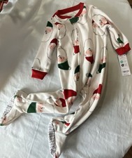 Carter  s Santa/Christmas Footed Fleece Sleeper New - 12 Month