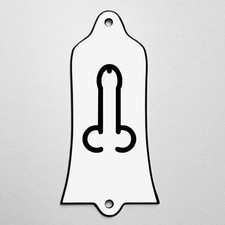 GUITAR TRUSS ROD COVER - Engraved Etched - Fits USA GIBSON - DONG White
