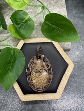 3 Jasper Gemstone Copper Wire Wrapped Pendant New B7212