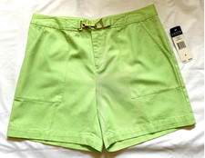 LADIES / WOMEN'S CHAPS LIME GREEN DRESS SHORTS- SZ 6 NEW W/ TAGS